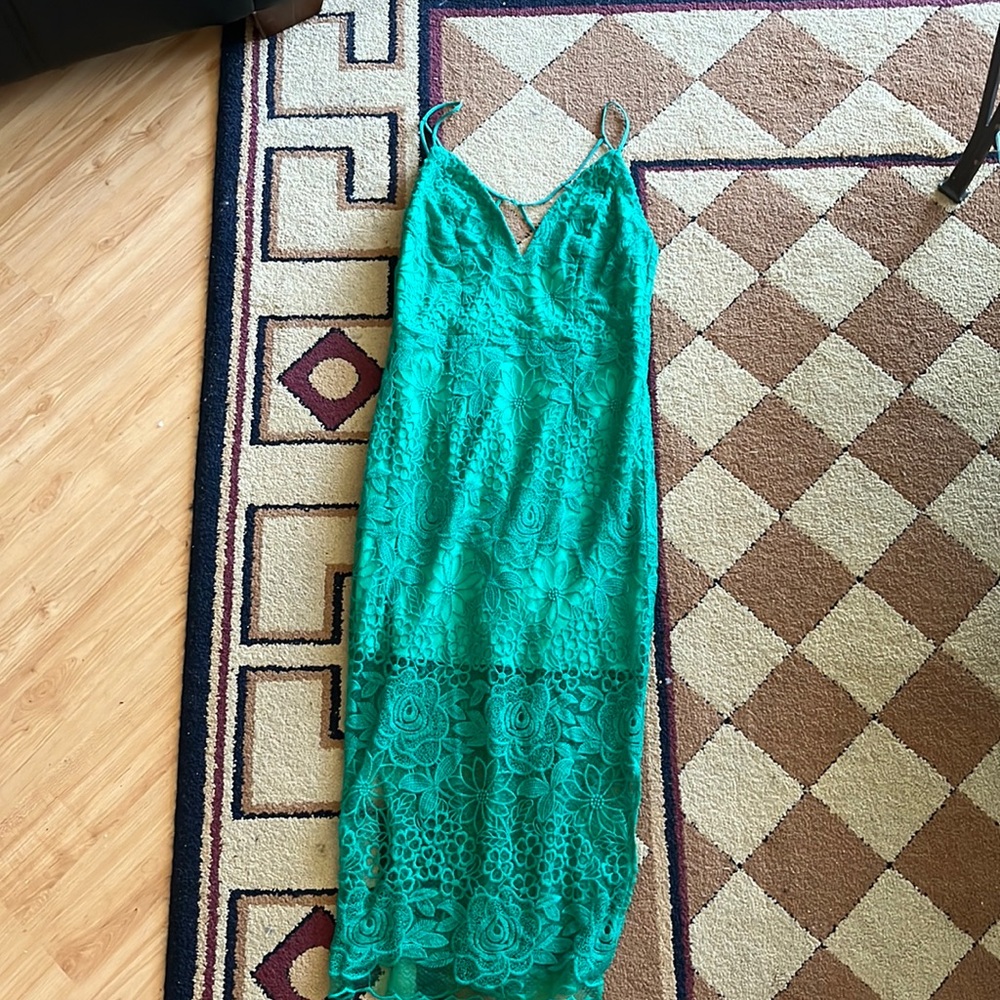 strappy lacy green dress